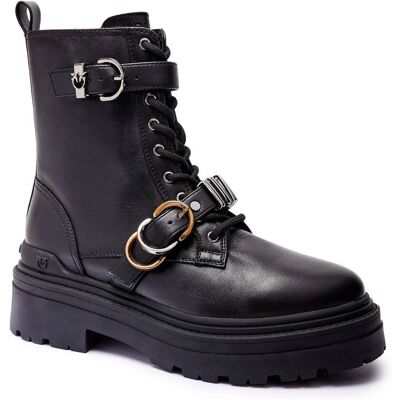 Pinko Skórzane bikery Mia 19 czarny 36 Pinko Skórzane bikery Mia 19 czarny 36