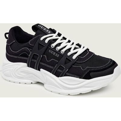 Guess Sneakersy Bellu z dodatkiem skóry czarny 40 Guess Sneakersy Bellu z dodatkiem skóry czarny 40