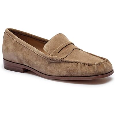 Michael Kors Loafersy CARLSON zamsz beżowy 36 Michael Kors Loafersy CARLSON zamsz beżowy 36
