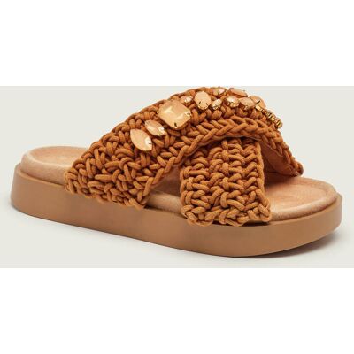 INUIKII Klapki WOVEN STONES zamsz koniakowy 39 INUIKII Klapki WOVEN STONES zamsz koniakowy 39