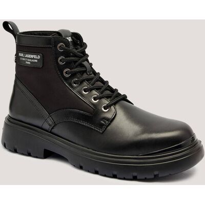 Karl Lagerfeld Skórzane buty wysokie MASON czarny 40 Karl Lagerfeld Skórzane buty wysokie MASON czarny 40