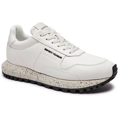 Giorgio Armani Emporio Armani Skórzane sneakersy biały 43 Giorgio Armani Emporio Armani Skórzane sneakersy biały 43
