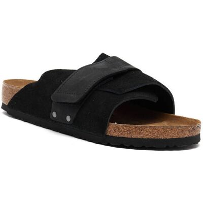 Birkenstock Klapki Kyoto VL zamsz regular fit czarny 41 Birkenstock Klapki Kyoto VL zamsz regular fit czarny 41