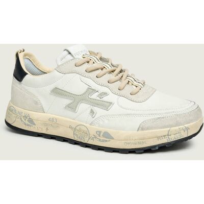 Premiata Skórzane sneakersy NOUS zamsz biały 41 Premiata Skórzane sneakersy NOUS zamsz biały 41