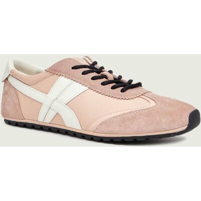TORY BURCH Skórzane sneakersy Hank Field zamsz pudrowy róż 40 TORY BURCH Skórzane sneakersy Hank Field zamsz pudrowy róż 40