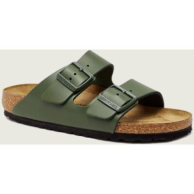 Birkenstock Skórzane klapki Arizona NL narrow fit zielony 39 Birkenstock Skórzane klapki Arizona NL narrow fit zielony 39