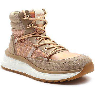 Marc Cain Skórzane sneakersy zamsz beżowy 36 Marc Cain Skórzane sneakersy zamsz beżowy 36