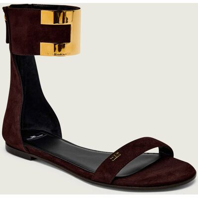 Elisabetta Franchi Sandały zamsz brązowy 38 Elisabetta Franchi Sandały zamsz brązowy 38