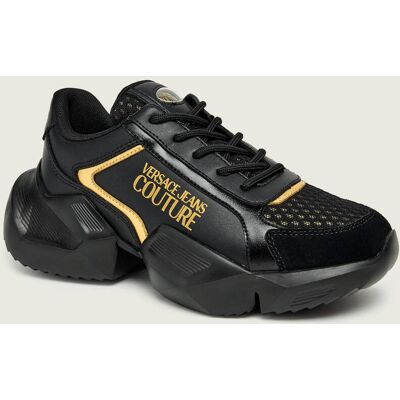 Versace Jeans Couture Skórzane sneakersy FONDO GRAVITY DIS. SU3 zamsz czarny 39 Versace Jeans Couture Skórzane sneakersy FONDO GRAVITY DIS. SU3 zamsz czarny 39