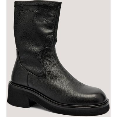 Tommy Jeans Skórzane botki czarny 39 Tommy Jeans Skórzane botki czarny 39
