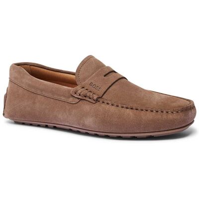 Boss BLACK Skórzane mokasyny Noel beżowy 41 Boss BLACK Skórzane mokasyny Noel beżowy 41
