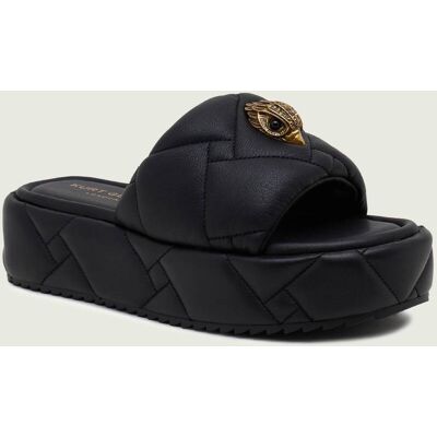 Kurt Geiger Skórzane klapki KENSINGTON PUFF czarny 40 Kurt Geiger Skórzane klapki KENSINGTON PUFF czarny 40