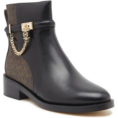 Michael Kors Skórzane botki Hamilton Flat czarny 36 Michael Kors Skórzane botki Hamilton Flat czarny 36