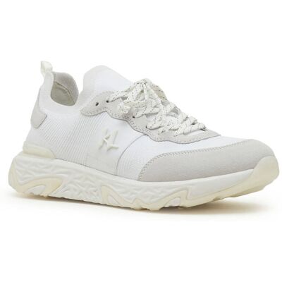 Karl Lagerfeld Skórzane sneakersy BLAZE Monogram KC Knit Mix biały 41 Karl Lagerfeld Skórzane sneakersy BLAZE Monogram KC Knit Mix biały 41