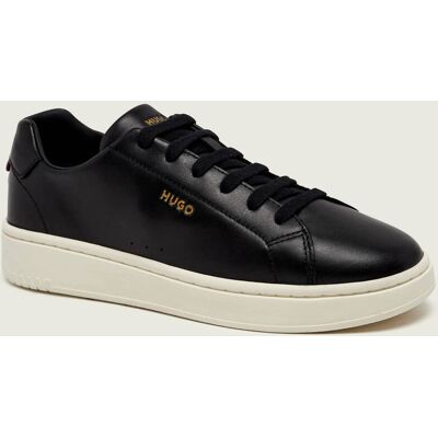 HUGO Skórzane sneakersy Neston_tenn_fllt czarny 43 HUGO Skórzane sneakersy Neston_tenn_fllt czarny 43