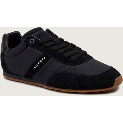 Tommy Hilfiger Sneakersy RUN ICON SUMMER MIX zamsz czarny 42 Tommy Hilfiger Sneakersy RUN ICON SUMMER MIX zamsz czarny 42