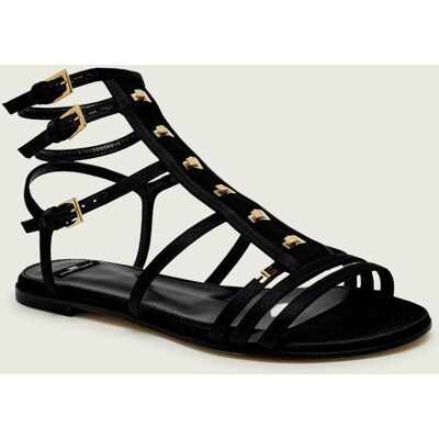 Elisabetta Franchi Sandały z dodatkiem skóry czarny 36 Elisabetta Franchi Sandały z dodatkiem skóry czarny 36