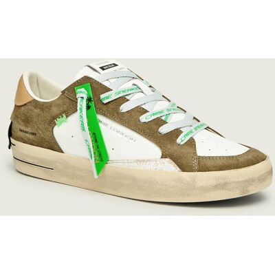 Crime London Skórzane sneakersy SK8 DELUXE zamsz biały 44 Crime London Skórzane sneakersy SK8 DELUXE zamsz biały 44