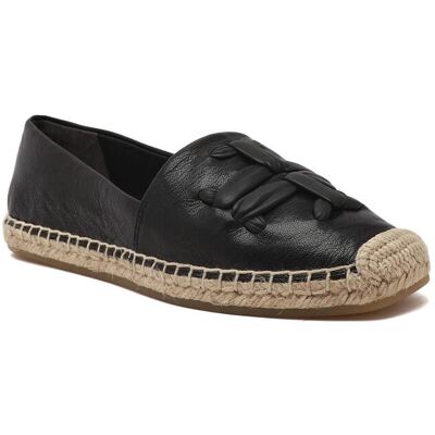 TORY BURCH Skórzane espadryle WOVEN DOUBLE T ALINE czarny 36 TORY BURCH Skórzane espadryle WOVEN DOUBLE T ALINE czarny 36