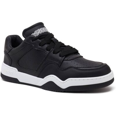 Dsquared2 Skórzane sneakersy SPIKER czarny 41 Dsquared2 Skórzane sneakersy SPIKER czarny 41