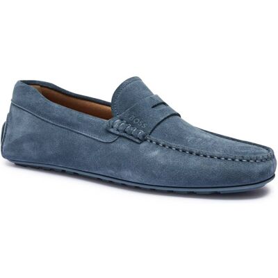 Boss BLACK Mokasyny Noel zamsz niebieski 43 Boss BLACK Mokasyny Noel zamsz niebieski 43