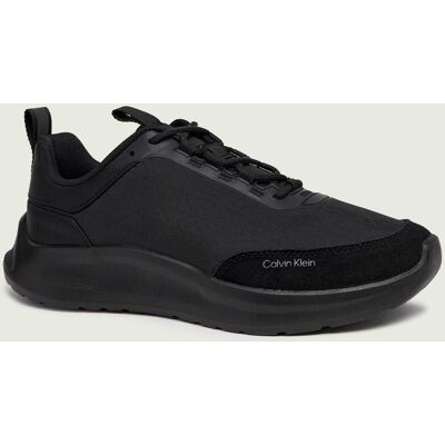 Calvin Klein Sneakersy RUNN LACEUP AOP zamsz czarny 45 Calvin Klein Sneakersy RUNN LACEUP AOP zamsz czarny 45