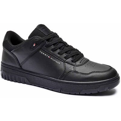 Tommy Hilfiger Skórzane sneakersy BASKET CORE LITE czarny 41 Tommy Hilfiger Skórzane sneakersy BASKET CORE LITE czarny 41