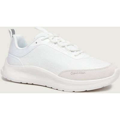 Calvin Klein Sneakersy RUNN LACEUP AOP zamsz biały 45 Calvin Klein Sneakersy RUNN LACEUP AOP zamsz biały 45