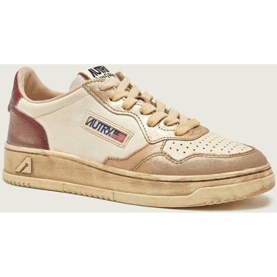 Autry Skórzane sneakersy SUPVINT ecru 36 Autry Skórzane sneakersy SUPVINT ecru 36