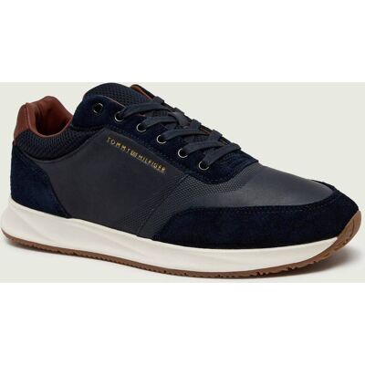 Tommy Hilfiger Skórzane sneakersy zamsz granatowy 45 Tommy Hilfiger Skórzane sneakersy zamsz granatowy 45