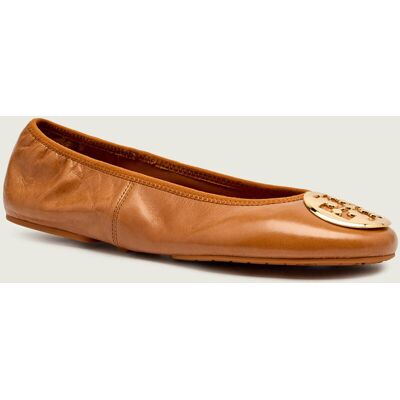 TORY BURCH Skórzane baleriny MINNIE TRAVEL beżowy 39 TORY BURCH Skórzane baleriny MINNIE TRAVEL beżowy 39