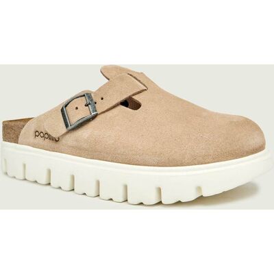 Birkenstock Mule Boston Birkenstock x Papillio narrow fit zamsz beżowy 38 Birkenstock Mule Boston Birkenstock x Papillio narrow fit zamsz beżowy 38