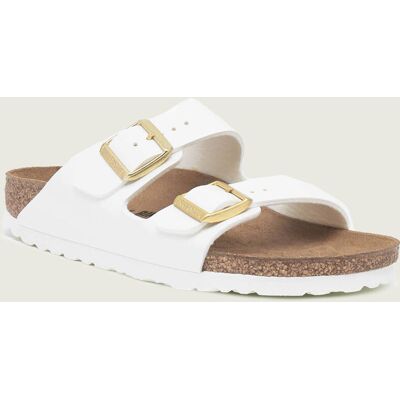 Birkenstock Klapki Arizona BF narrow fit z dodatkiem skóry biały 39 Birkenstock Klapki Arizona BF narrow fit z dodatkiem skóry biały 39
