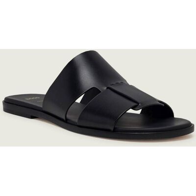Boss BLACK Skórzane klapki Kael_Slide_bure czarny 42 Boss BLACK Skórzane klapki Kael_Slide_bure czarny 42
