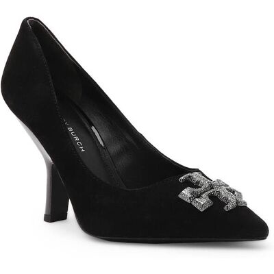 TORY BURCH Szpilki ELEANOR PAVE PUMP zamsz czarny 37 TORY BURCH Szpilki ELEANOR PAVE PUMP zamsz czarny 37