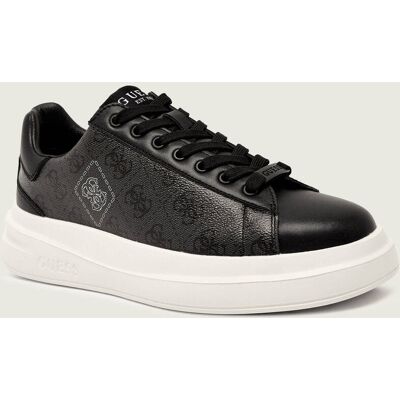 Guess Sneakersy ELBA z dodatkiem skóry czarny 45 Guess Sneakersy ELBA z dodatkiem skóry czarny 45