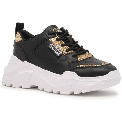 Versace Jeans Couture Sneakersy z dodatkiem skóry czarny 40 Versace Jeans Couture Sneakersy z dodatkiem skóry czarny 40