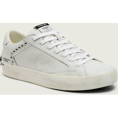 Crime London Skórzane sneakersy DISTRESSED biały 43 Crime London Skórzane sneakersy DISTRESSED biały 43