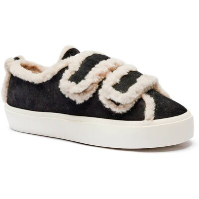 INUIKII Skórzane sneakersy Velcro Shearling czarny 41 INUIKII Skórzane sneakersy Velcro Shearling czarny 41