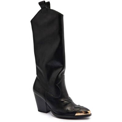 Versace Jeans Couture Skórzane kozaki na słupku FONDO CAMPEROS czarny 36 Versace Jeans Couture Skórzane kozaki na słupku FONDO CAMPEROS czarny 36