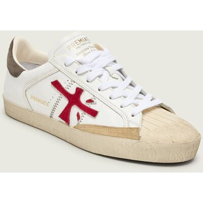 Premiata Skórzane sneakersy STEVEN zamsz kremowy 44 Premiata Skórzane sneakersy STEVEN zamsz kremowy 44