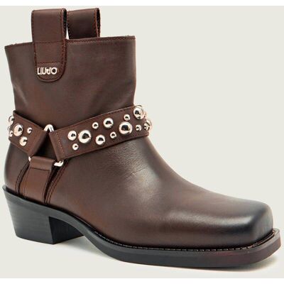 Liu Jo Skórzane botki ROXY 01 brązowy 38 Liu Jo Skórzane botki ROXY 01 brązowy 38