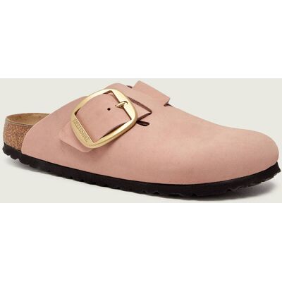 Birkenstock Mule Boston narrow fit zamsz różowy 38 Birkenstock Mule Boston narrow fit zamsz różowy 38