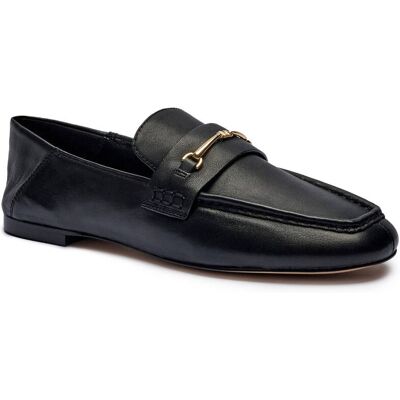 Michael Kors Skórzane loafersy LENA czarny 36 Michael Kors Skórzane loafersy LENA czarny 36