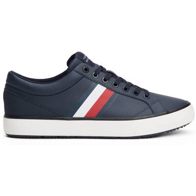 Tommy Hilfiger Skórzane sneakersy VULC granatowy 42 Tommy Hilfiger Skórzane sneakersy VULC granatowy 42