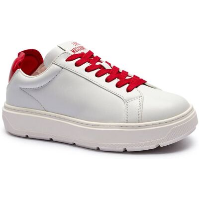 Love Moschino Skórzane sneakersy BOLD40 biały 38 Love Moschino Skórzane sneakersy BOLD40 biały 38