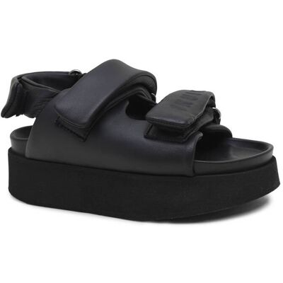INUIKII Skórzane sandały NAPPA PUFFER czarny 40 INUIKII Skórzane sandały NAPPA PUFFER czarny 40