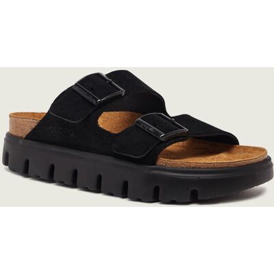 Birkenstock Klapki Arizona Chunky Leve Birkenstock x Papillio zamsz narrow fit czarny 36 Birkenstock Klapki Arizona Chunky Leve Birkenstock x Papillio zamsz narrow fit czarny 36