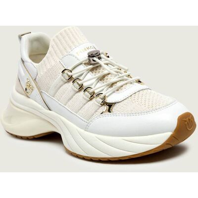 Pinko Sneakersy ARIEL 34 z dodatkiem skóry biały 39 Pinko Sneakersy ARIEL 34 z dodatkiem skóry biały 39