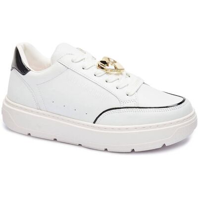 Love Moschino Skórzane sneakersy biały 37 Love Moschino Skórzane sneakersy biały 37